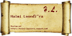 Halmi Leonóra névjegykártya